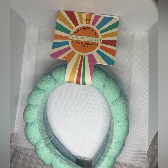 sunday state Other - NWT! Sunday State Set of 2 Terry Cloth Spa Headband